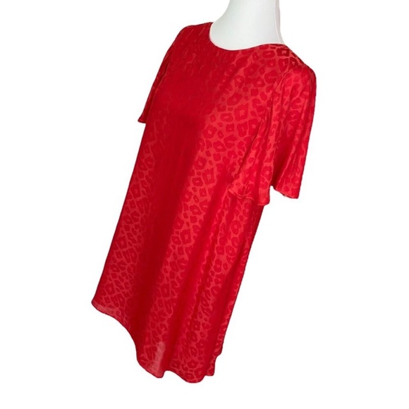 NWT Show Me Your Mumu Red Leopard Shift Dress | Small - Picture 3 of 9